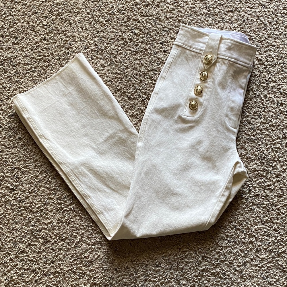 Derek Lam Soft White Crop flare Women's Jeans